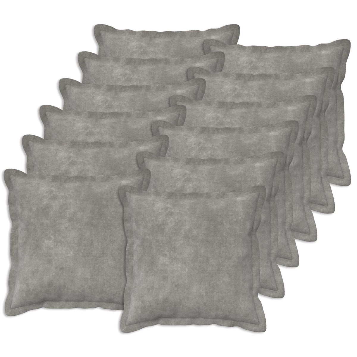 vidaXL Cushion Cover 12 pcs HOUTEN Light Grey 50 x 50 cm 1
