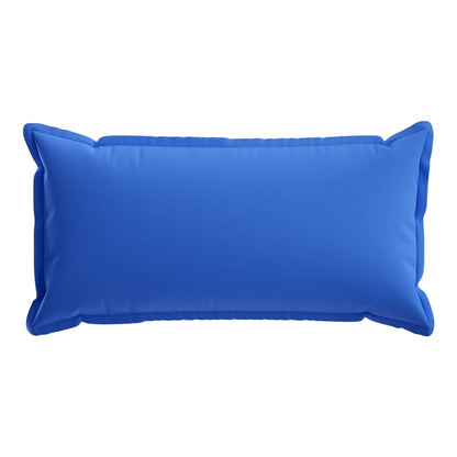 A single royal blue rectangular pillowcase with a piped edge