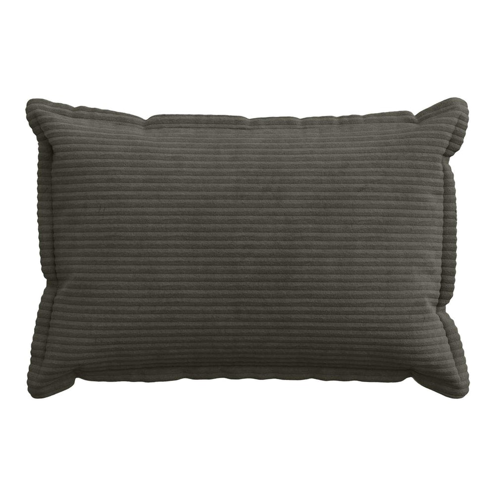 Anthracite corduroy pillowcase showing the ribbed texture