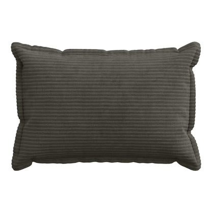 Anthracite corduroy pillowcase showing the ribbed texture
