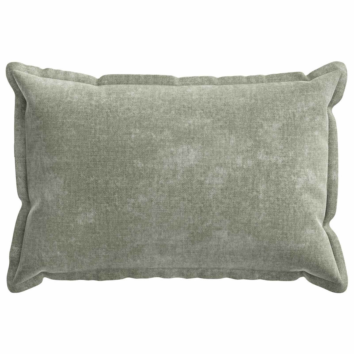 A single green chenille pillowcase with a textured surface