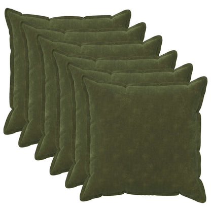 Cushion Cover 6 pcs HOUTEN Green Microfiber Fleece