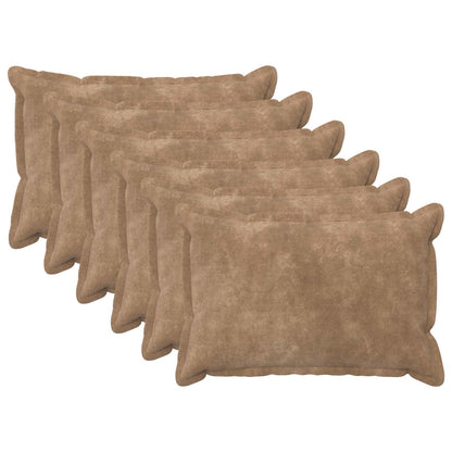 Cushion Cover 6 pcs HOUTEN Taupe Microfiber Fleece