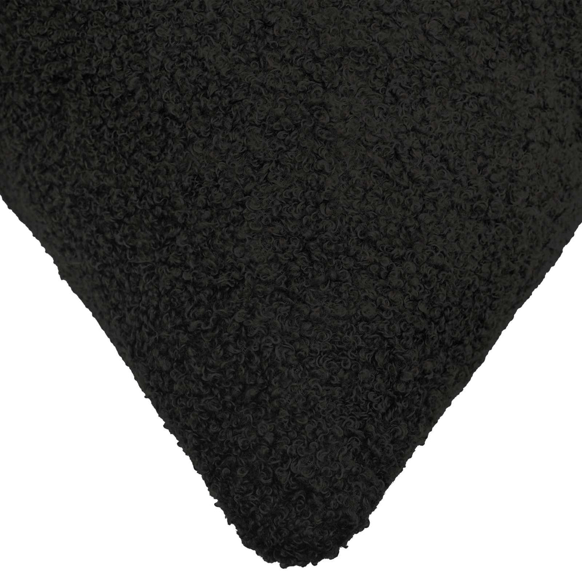 black bouclé cushion cover