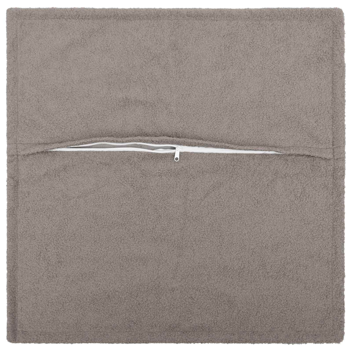 The reverse side of the cushion cover featuring a central zip closure