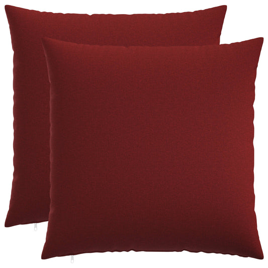 vidaXL Cushion with Pillow HEERLEN 2 pcs Wine Red Fabric, two wine red cushions shown together