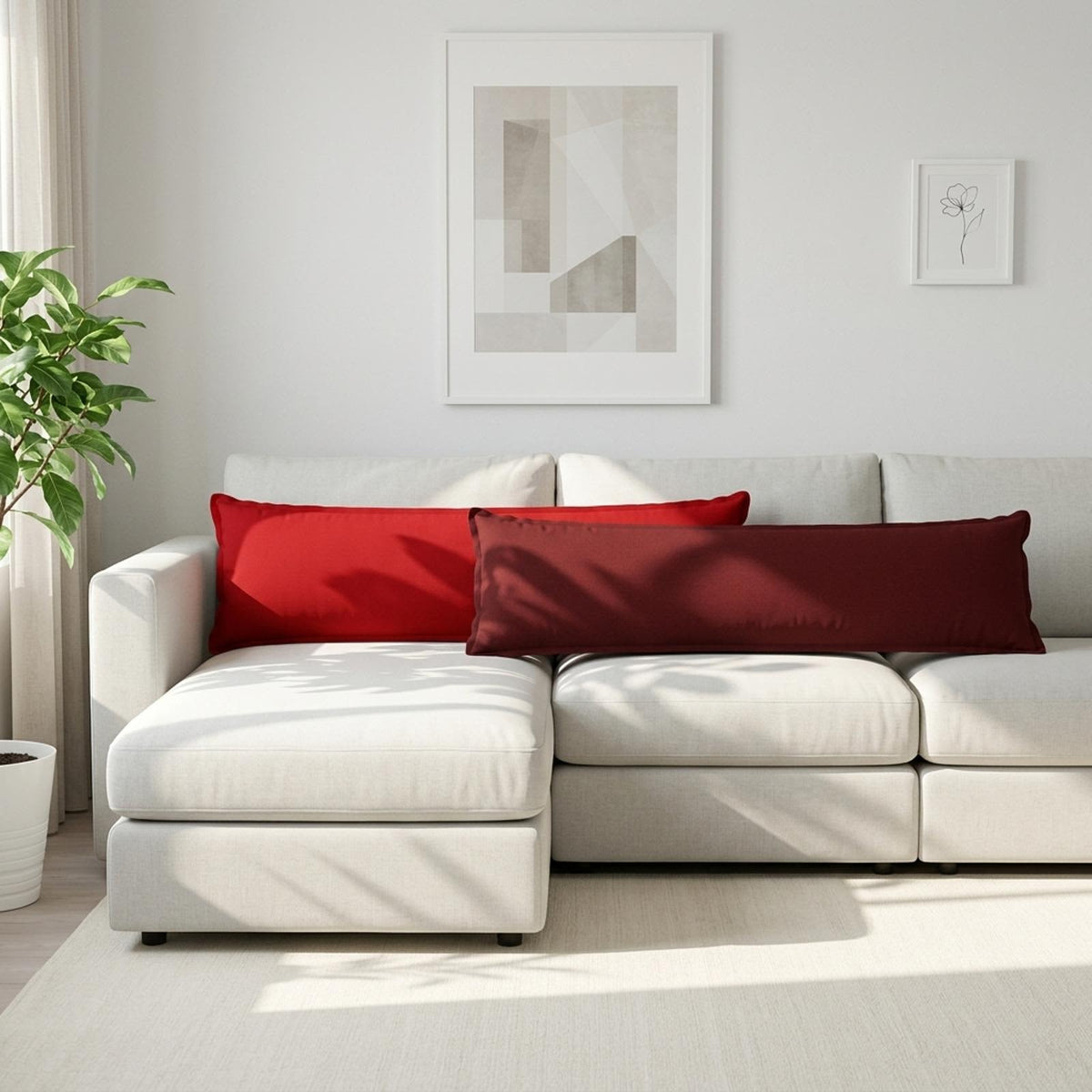 Cushion with Pillow HOUTEN 2 pcs Wine Red