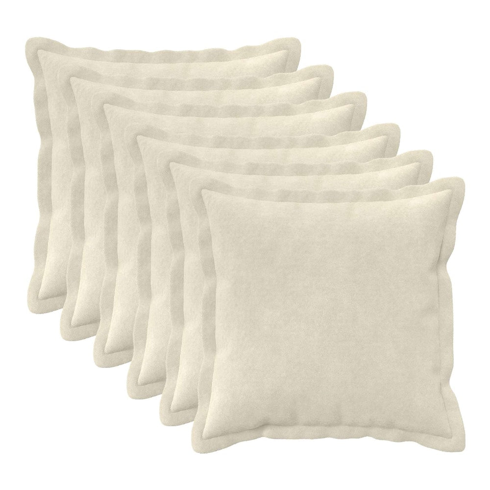 Cushion with Pillow HOUTEN 6 pcs Cream Microfiber Fleece
