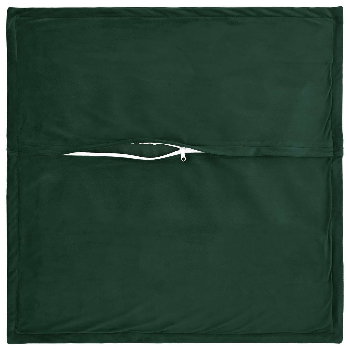 The back of the throw pillow showing the hidden zip closure in the centre