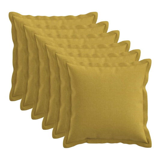 vidaXL Cushion with Pillow HOUTEN 6 pcs Light Green Faux Linen throw pillows arranged in a fan shape