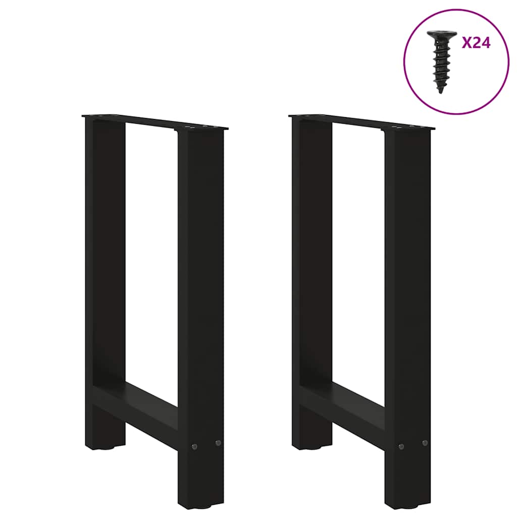 The table legs displayed alongside a small circular inset showing the included mounting screws