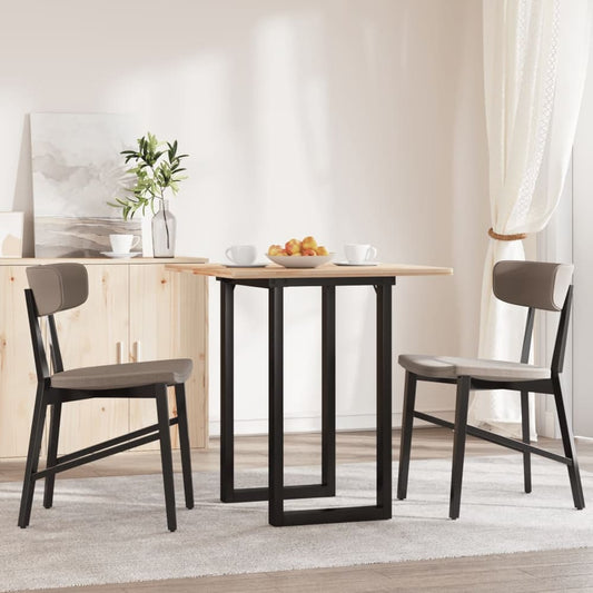 vidaXL Dining Table Legs O-Frame Steel shown as a set of two legs supporting a small table with two chairs