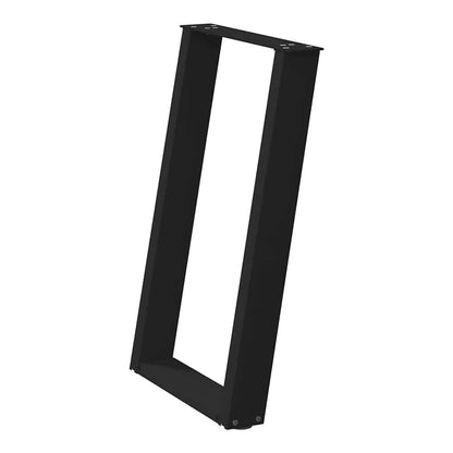 A single black U-shaped table leg shown at an angle
