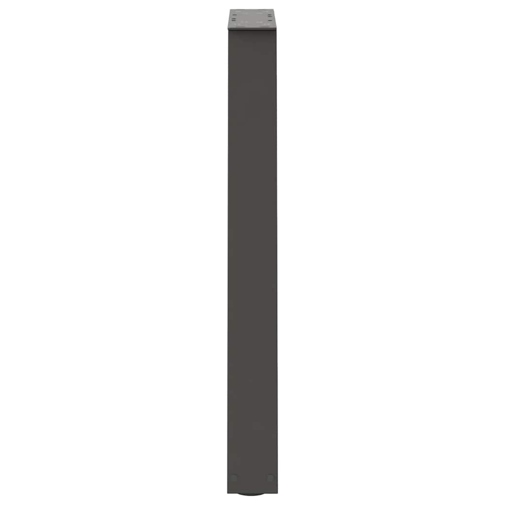 A single anthracite steel V-shaped table leg shown from the side