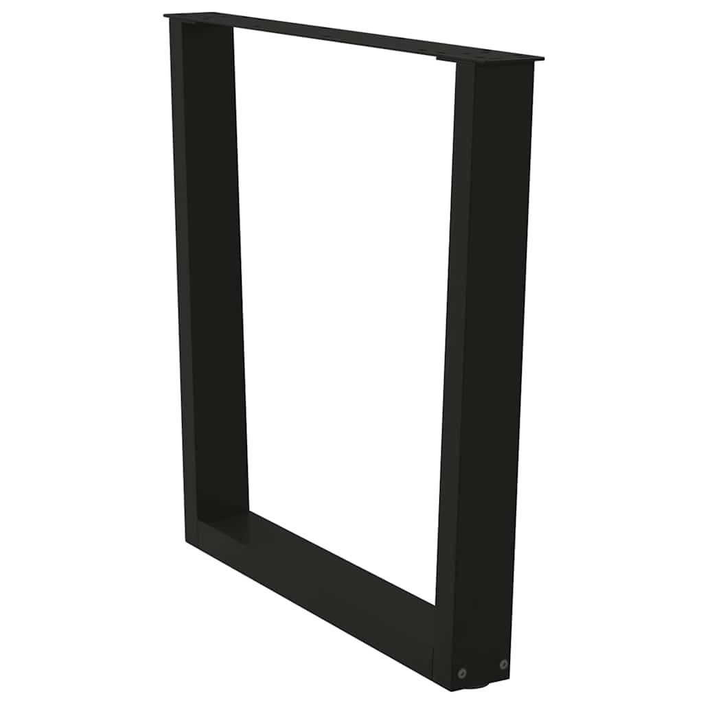 A single black V-shape table leg shown from the front