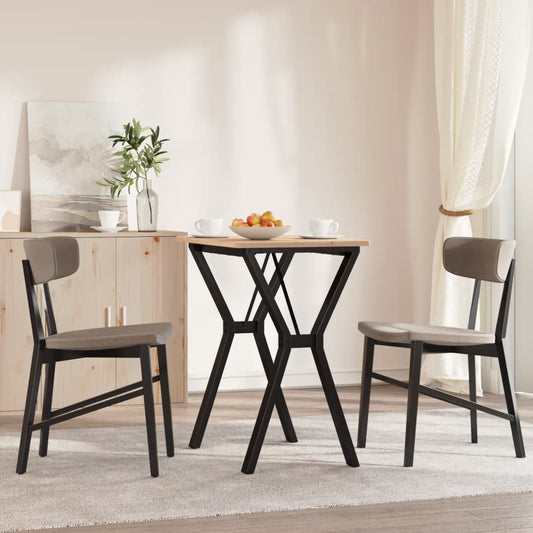 vidaXL Dining Table Legs Y-Frame Steel supporting a small wooden table in a bright dining room