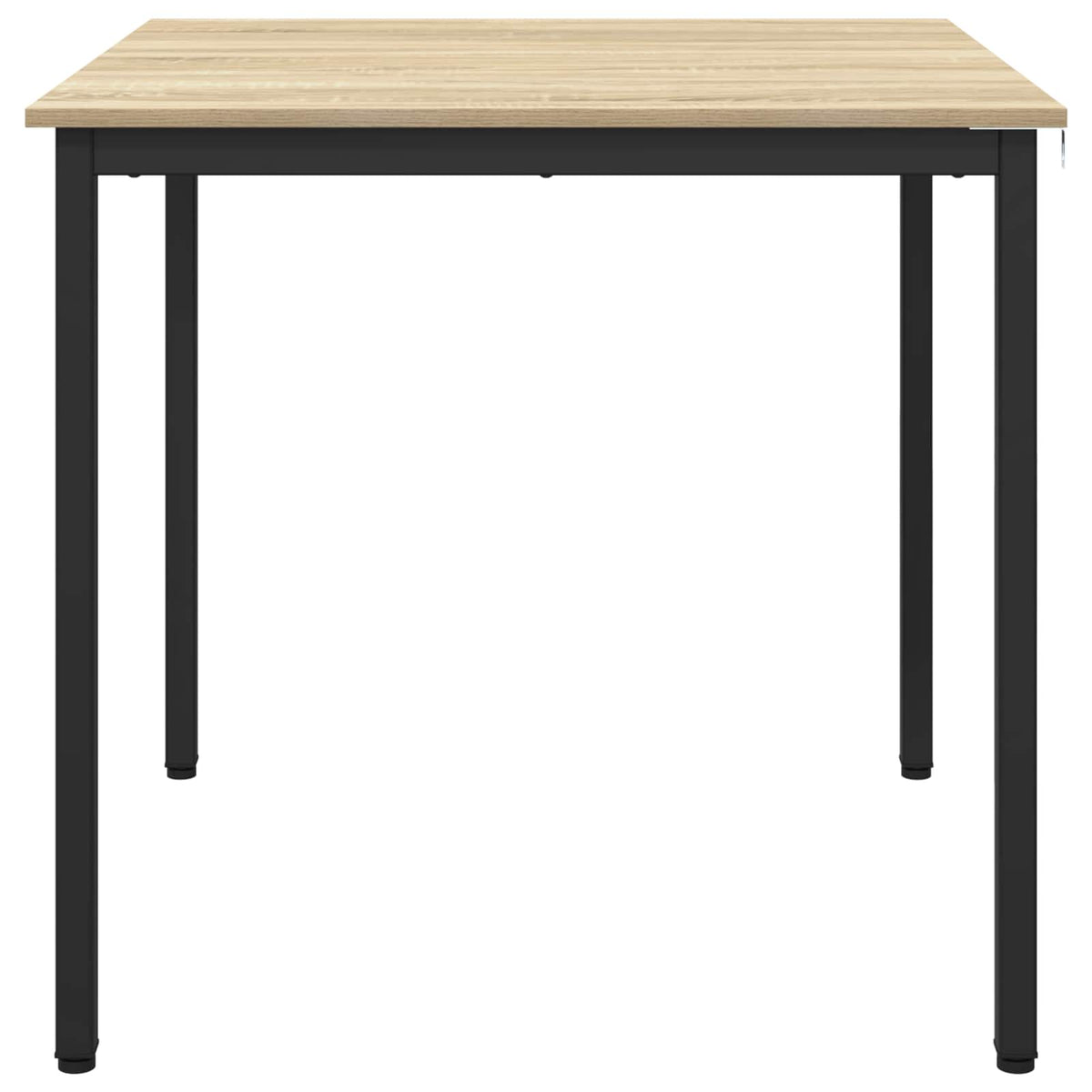 the square dining table from the front, showing the top and legs