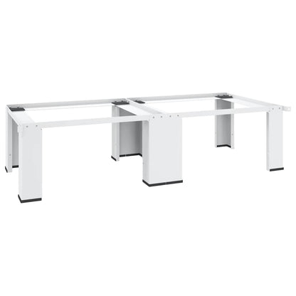 The white double machine stand shown from a slightly different perspective