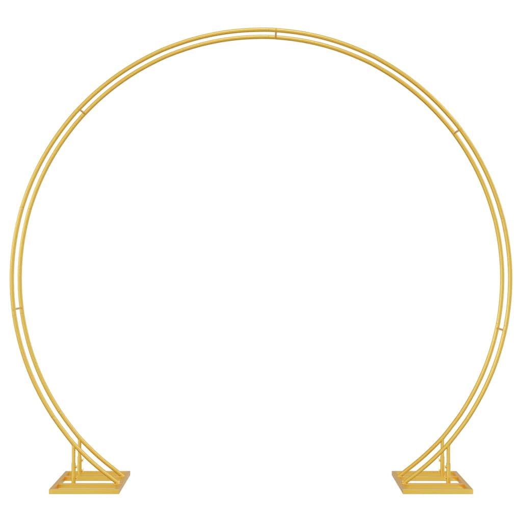 The double wedding arch standing on a plain white background