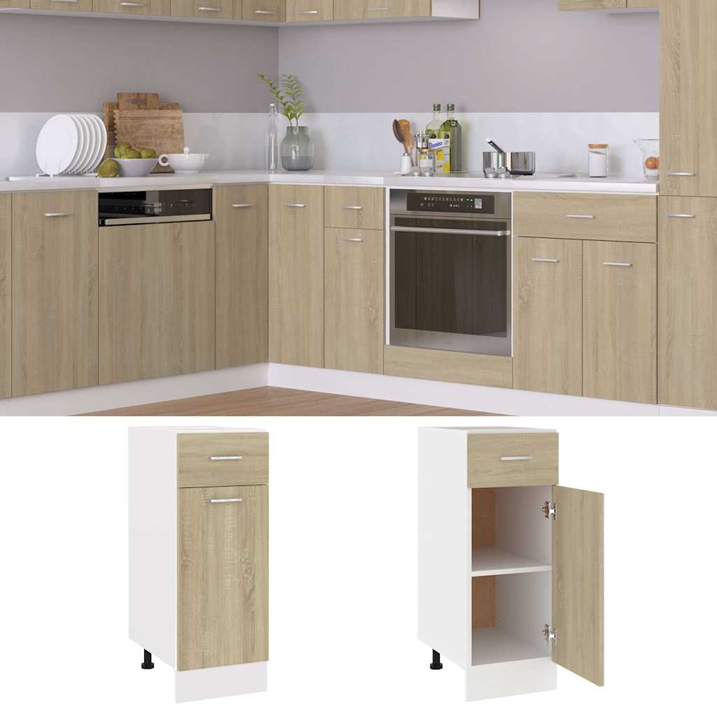 The kitchen cabinet shown in a kitchen setting with other units and appliances