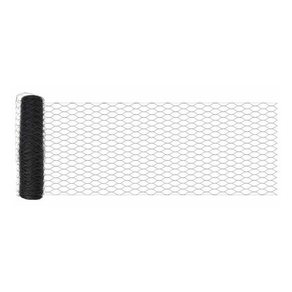 A roll of hexagonal wire mesh fencing unrolled slightly