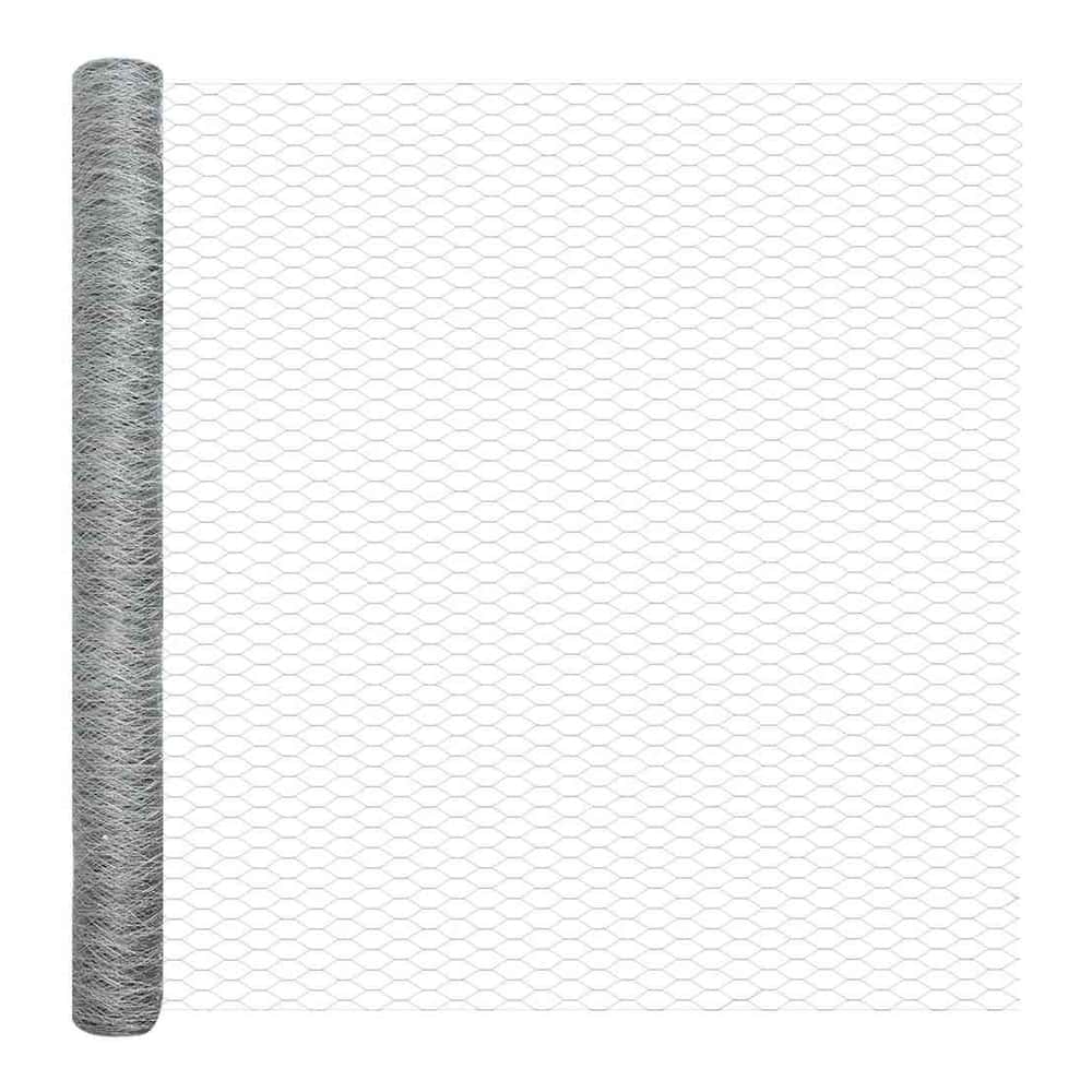 A roll of hexagonal wire netting for the fence ground fix