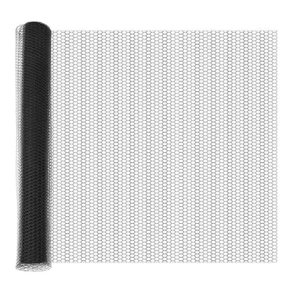 The hexagon fence panel partially unrolled to display the full mesh texture