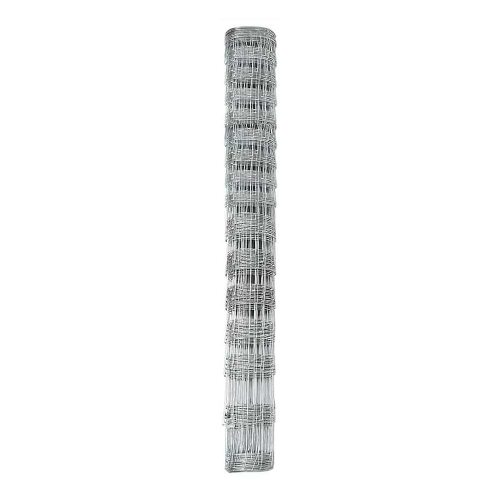 The silver wire mesh fence is rolled tightly into a cylinder shape