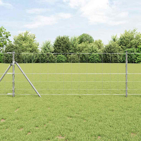 Field Fence Silver Length 100 m 0.8 m 15 x 20/15/10 cm