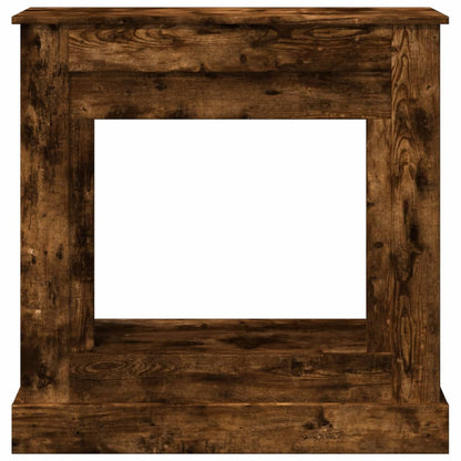 The fireplace surround viewed directly from the front showing the rectangular opening