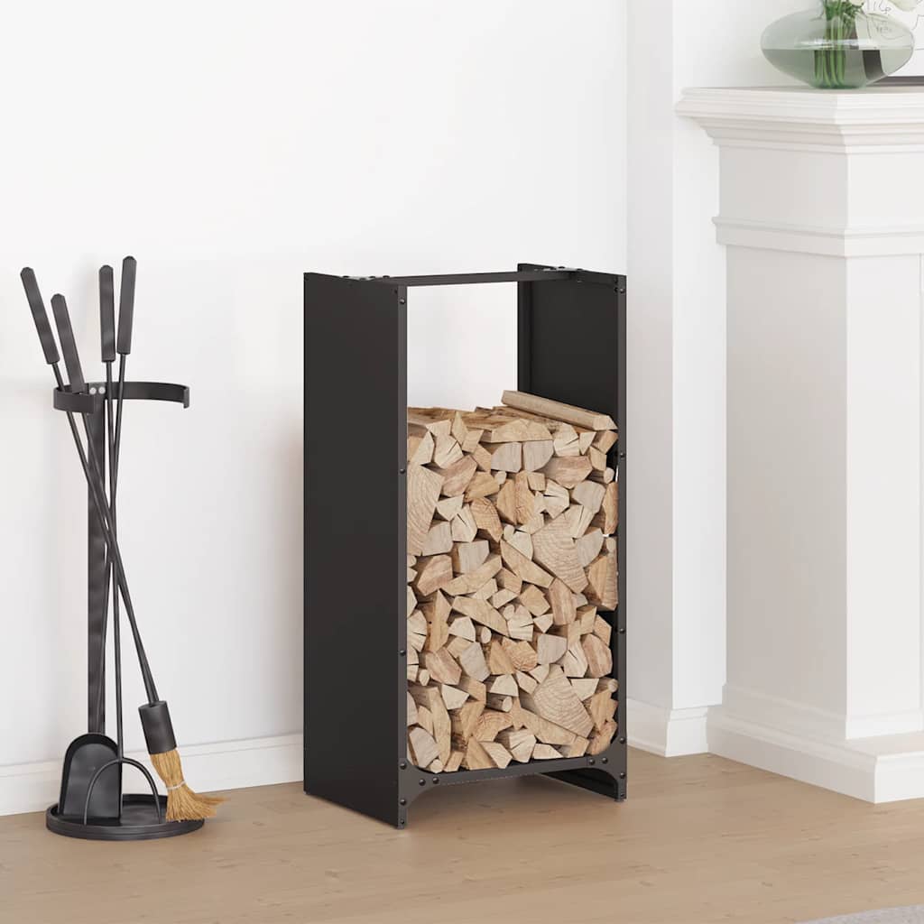 Firewood Rack Black Cold-rolled Steel