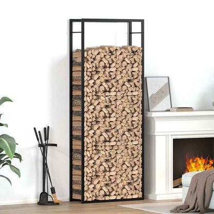 Firewood Rack Matt Steel 80 cm 222 cm