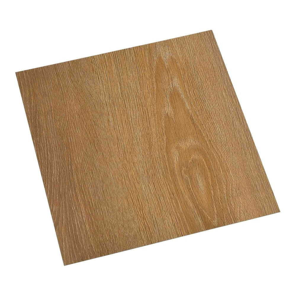 A single brown wood effect PVC flooring plank shown from above