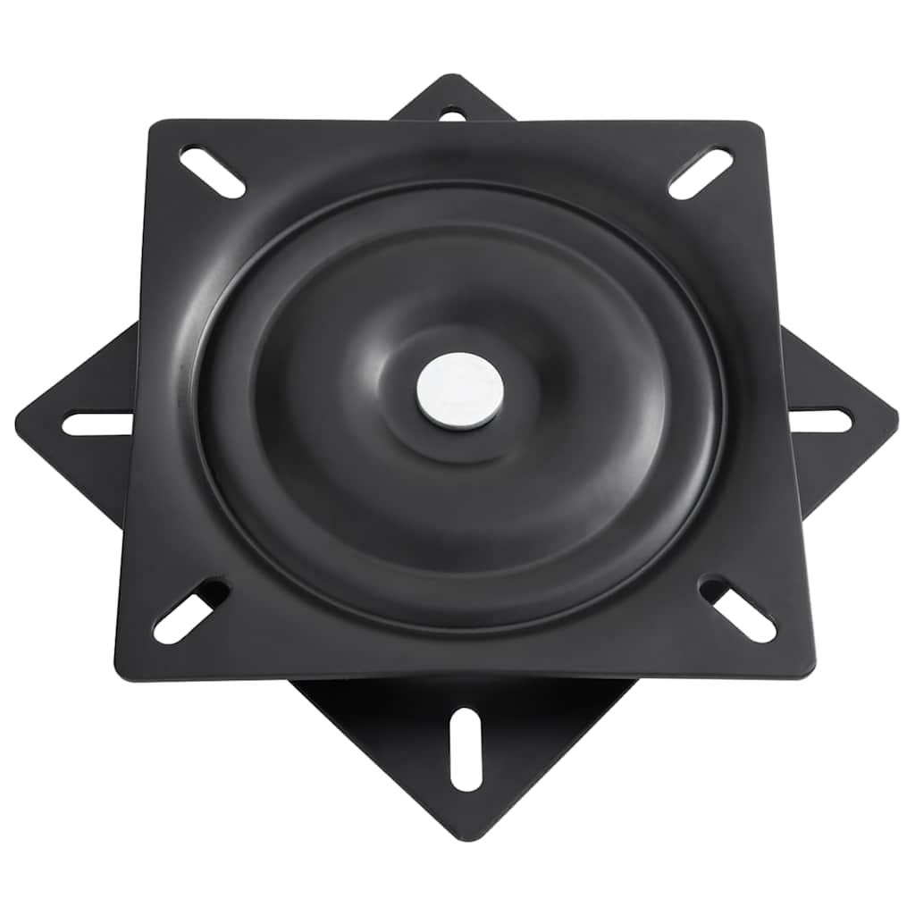 The black metal boat seat swivel base seen from above