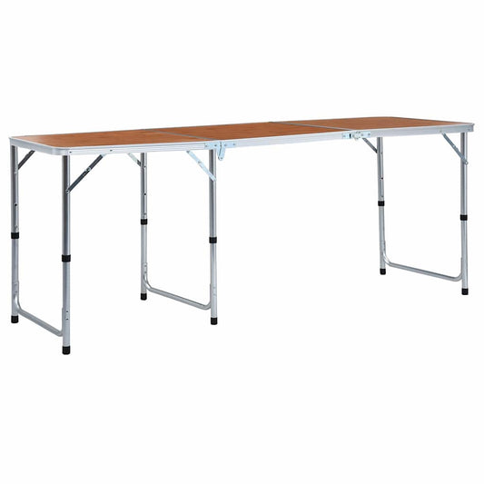 Foldable Camping Table in Brown