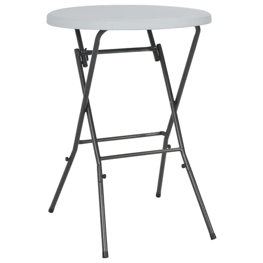 44560 vidaXL Folding Bar Table White 80x110 cm HDPE 1