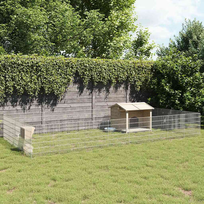 Free Range Animal Enclosure Galvanised Iron 54 x 60 cm 24-panel