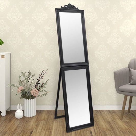 Free-Standing Mirror 40x160 cm Black 45 cm 180 cm