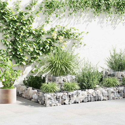 141625 vidaXL Gabion Planter Galvanised Steel 120x120x20 1