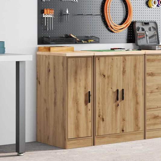 Garage Storage Cabinet Solid Wood Pine 30 x 51 x 85 cm 1 wood door Artisan oak