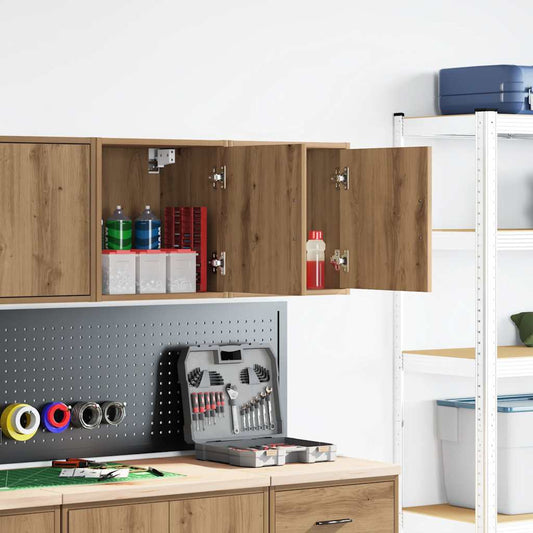 Garage Wall Cabinets Engineered Wood 2 40 x 30 x 41 cm Artisan oak