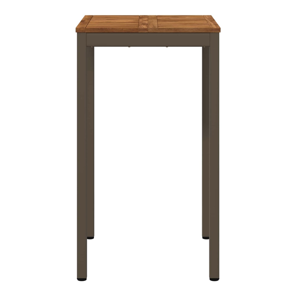 The tall square garden table from the side