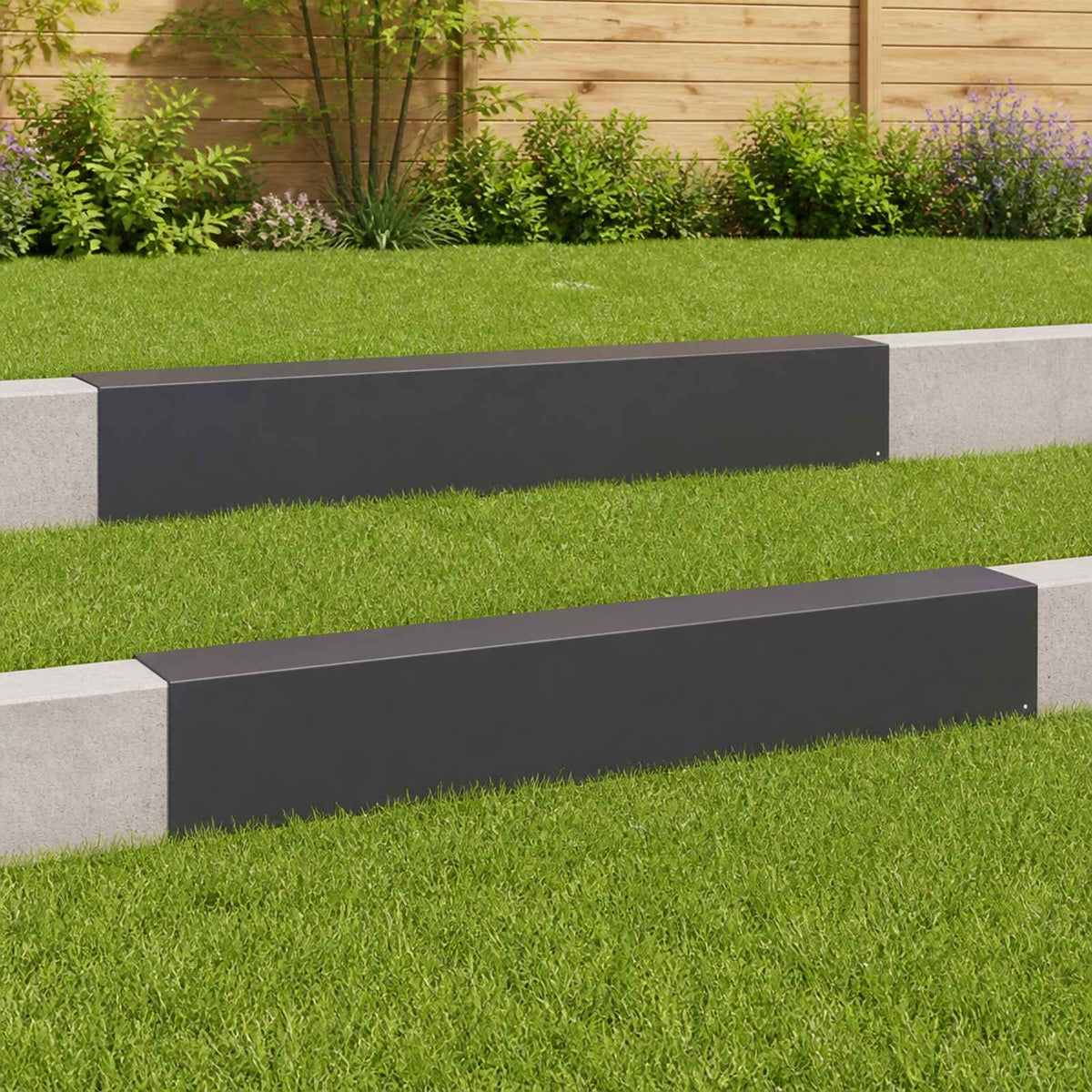Garden Cover Profile 2 pcs Black