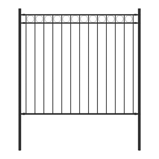 Garden Fence ASSEN Steel Black 1.7 x 0.8 m