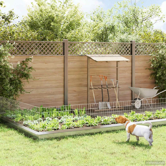Garden Fence with Stakes Galvanised Steel Height 50 cm 55 cm 24