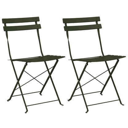The outdoor chairs shown side by side against a plain white background