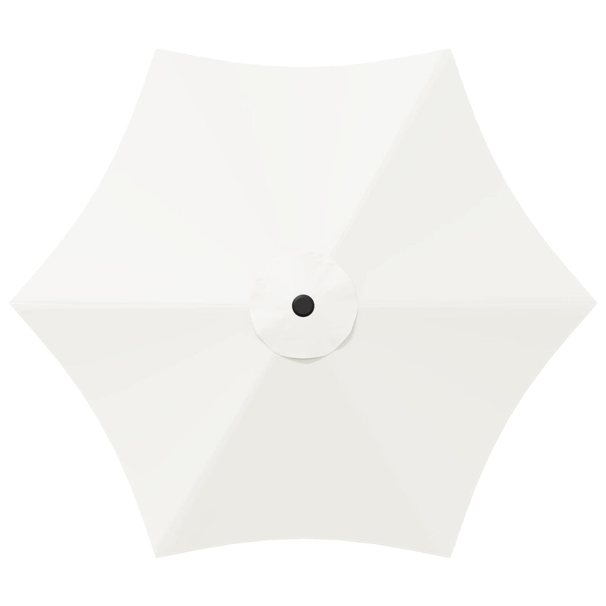 A top down view of the rectangular canopy showing the fabric and central hub