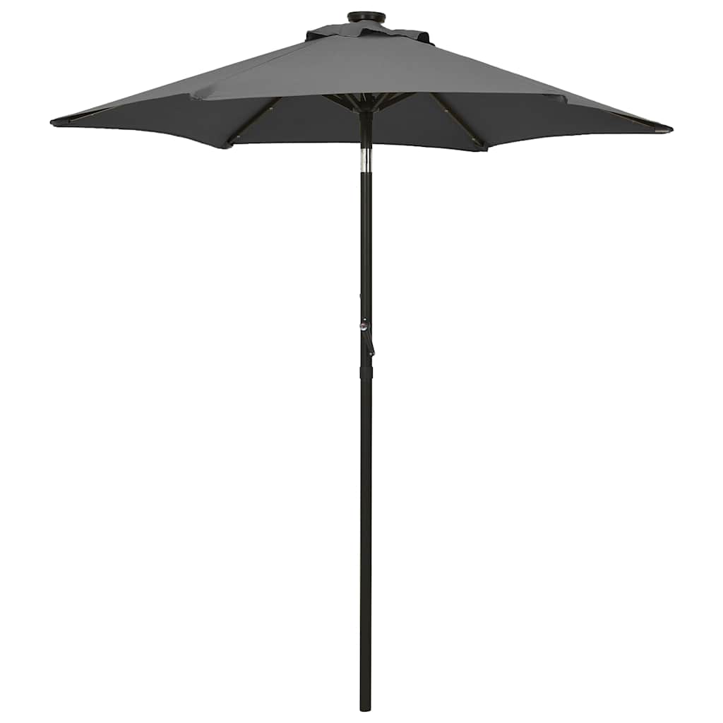 Garden Parasol with LED Lights 200x211 cm Aluminium Anthracite