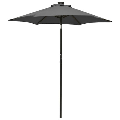 Garden Parasol with LED Lights 200x211 cm Aluminium Anthracite