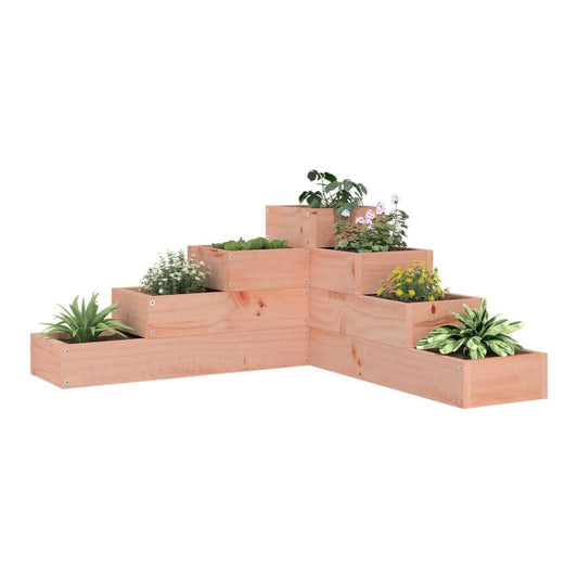 Garden Planter 4-Tier Solid Wood Pine Natural douglas